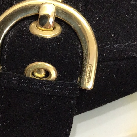 Coach Black Suede Sandra Made in Italy kitten heels size 6 1/2 . - Picture 8 of 8